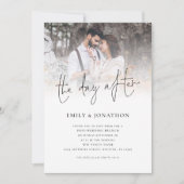 De dag na de foto overlay bruiloft brunch kaart (Voorkant)