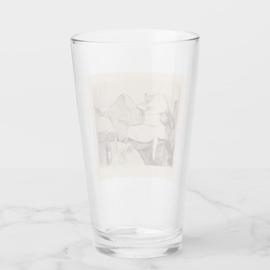 De dag na (door Edvard Munch) Glas (Achterkant)