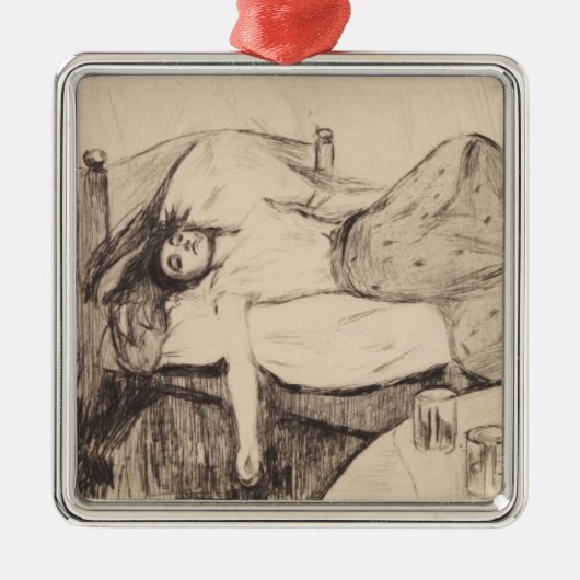 De dag na (door Edvard Munch) Metalen Ornament (Voorkant)