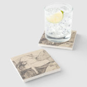 De dag na (door Edvard Munch) Stenen Onderzetter (Zijkant)