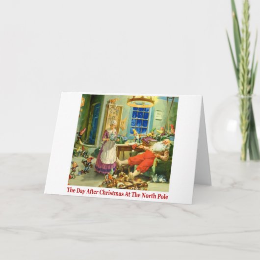 De dag na Kerstmis bij het Noorden Pool Feestdagen Kaart (Voorkant)