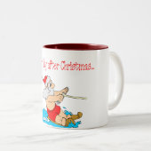 De dag na Kerstmis Tweekleurige Koffiemok (Voorkant rechts)