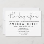De dag na | Uitnodiging (Voorkant)