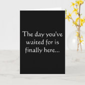 De dag u hebt gewacht op is definitief hier… kaart (Gele Bloem)