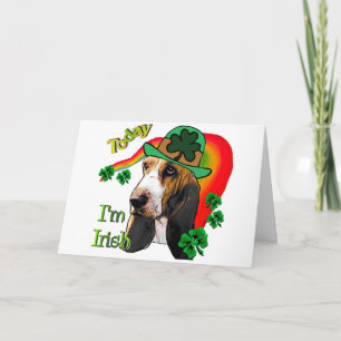 De Dag van Basset Hound St. Patricks Kaart