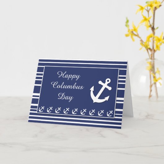 De Dag van Columbus, ZeevaartAnker en Strepen Kaart (Gele Bloem)