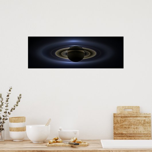 De Dag van de Aarde glimlachte | Cassini | Saturnu Poster (Keuken)
