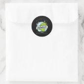De Dag van de Aarde maakt deel uit van de oplossin Ronde Sticker (Tas)
