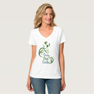 de dag van de aarde, sparen onze aarde, liefdesaar t-shirt