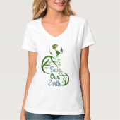 de dag van de aarde, sparen onze aarde, liefdesaar t-shirt (Voorkant)
