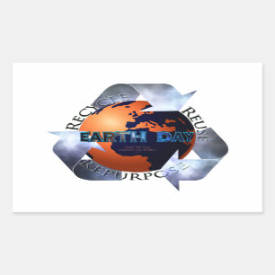 De Dag van de aarde verandert de Wereld Rechthoekige Sticker