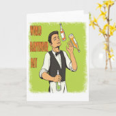 De Dag van de Barman van de wereld - de Dag van de Kaart (Gele Bloem)