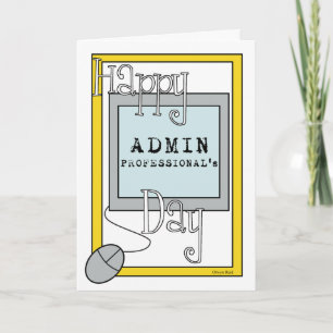 De Dag van de Beroeps van Admin met Computer Kaart