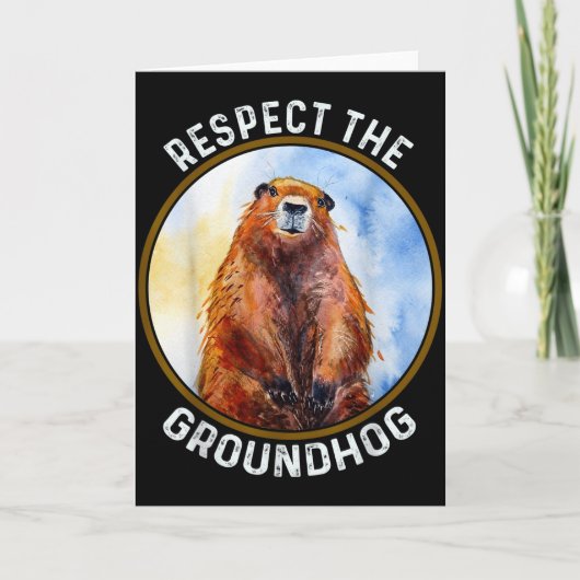 De Dag Van De Bosmarmot Respecteer De Bosmarmot Kaart (Voorkant)