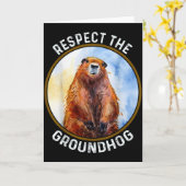 De Dag Van De Bosmarmot Respecteer De Bosmarmot Kaart (Gele Bloem)