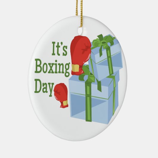 De dag van de boxing keramisch ornament (Rechts)