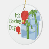 De dag van de boxing keramisch ornament (Links)