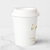 De dag van de bruiloft Elegant Minimale Eenvoudige Papieren Bekers (Rechts)