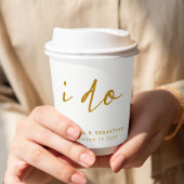 De dag van de bruiloft Elegant Minimale Eenvoudige Papieren Bekers