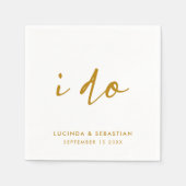 De dag van de bruiloft Elegant Minimale Eenvoudige Servet (Voorkant)