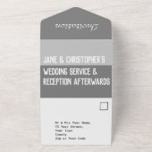 De dag van de bruiloft in één Uitnodiging (Buitenkant)