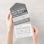 De dag van de bruiloft in één Uitnodiging (Afscheurbaar)