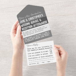 De dag van de bruiloft in één Uitnodiging