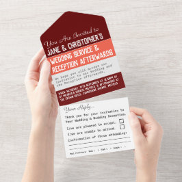 De dag van de bruiloft in één Uitnodiging