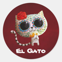 De dag van de dode koffer ronde sticker