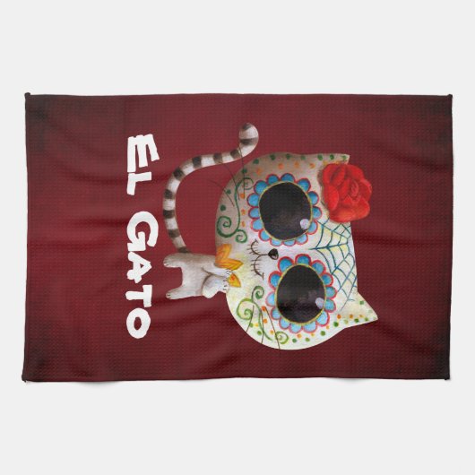 De dag van de dode koffer theedoek (Horizontaal)