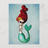 De dag van de dode mooie zeemeermin briefkaart (Voorkant)