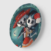 De dag van de dode skeletovers grote klok (Hoek)