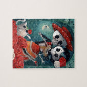 De dag van de dode skeletovers legpuzzel (Horizontaal)