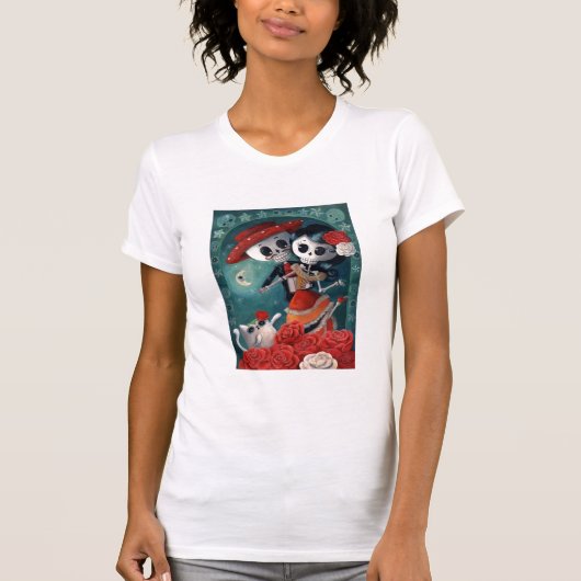 De dag van de dode skeletovers t-shirt (Voorkant)