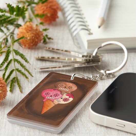 De dag van de dode suikerriet maakt ijskap sleutelhanger (Voorkant Rechts)