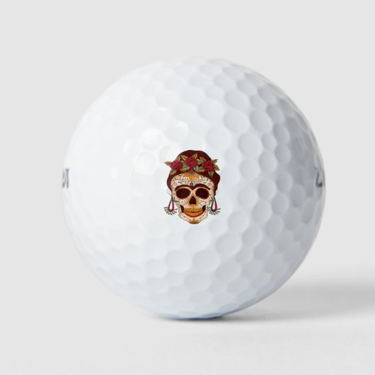 De dag van de dode suikerrietsschedel golfballen (Voorkant)