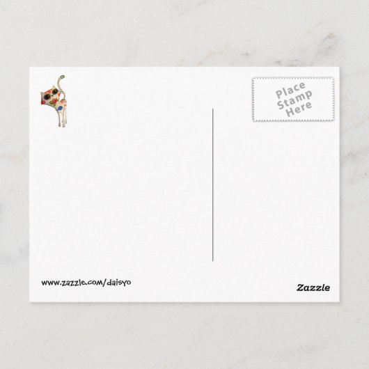 De dag van de dode witte koffer briefkaart (Achterkant)