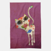 De dag van de dode witte koffer theedoek (Verticaal)