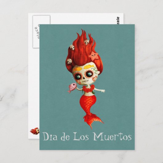 De dag van de dode zeemeermin briefkaart (Voorkant / Achterkant)