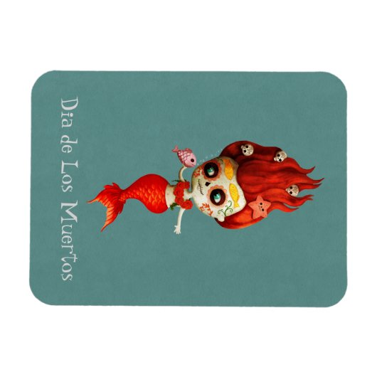 De dag van de dode zeemeermin magneet (Horizontaal)