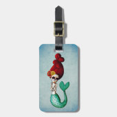 De dag van de dode zeemeerminnelijke schoonheid bagagelabel (Voorkant verticaal)