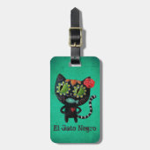 De dag van de dode zwarte kat bagagelabel (Voorkant verticaal)