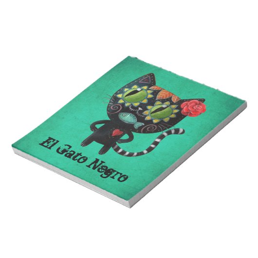 De dag van de dode zwarte kat notitieblok (Linkerzijde)