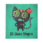 De dag van de dode zwarte kat notitieblok (Voorkant)