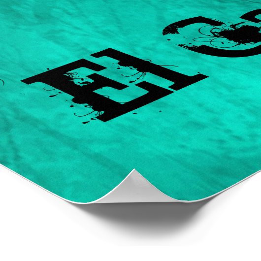 De dag van de dode zwarte kat poster (Hoek)