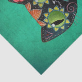 De dag van de dode zwarte kat tissuepapier (Detail)