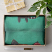 De dag van de dode zwarte kat tissuepapier (Geschenk)