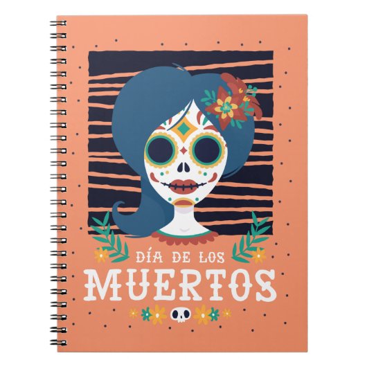 De Dag Van De Doden Mexicaanse Suiker Schedel Cade Notitieboek (Voorkant)