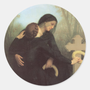 De Dag van de Doden van William Adolphe Bouguereau Ronde Sticker