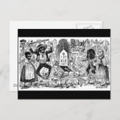 De dag van de dood, Mexico. Circa begin jaren 1900 Briefkaart (Voorkant / Achterkant)
